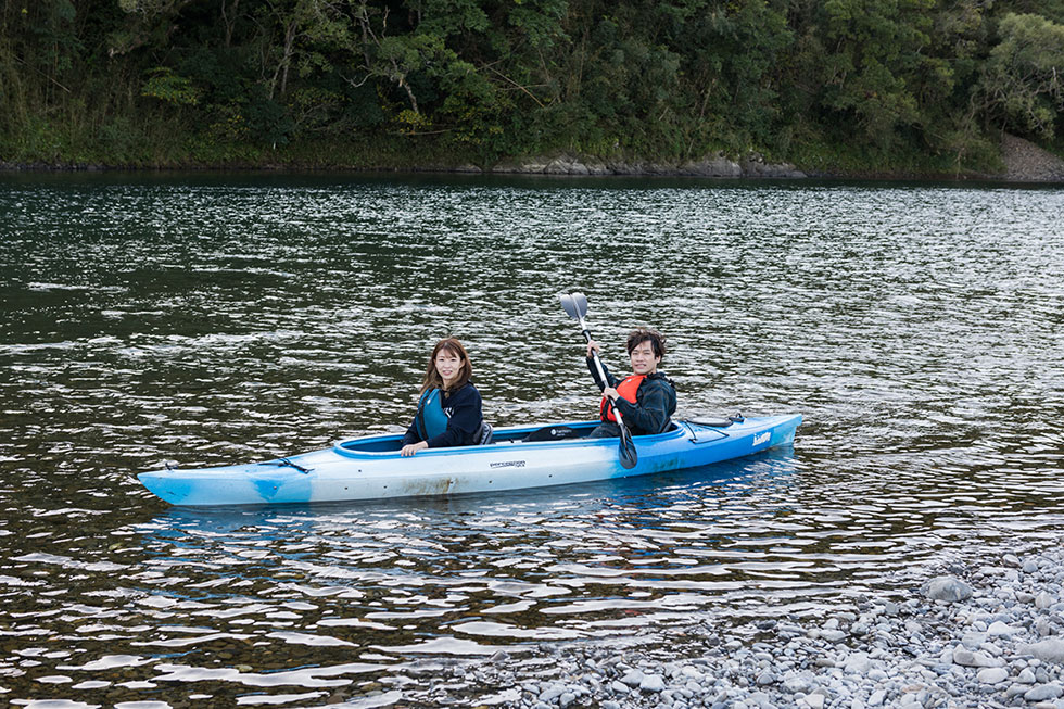 写真:四万十川でカヌー体験！4