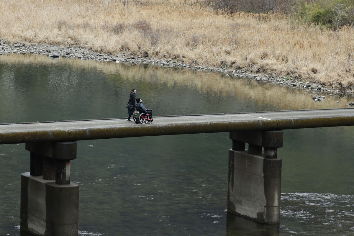 写真:浅尾沈下橋（あそおちんかばし）2
